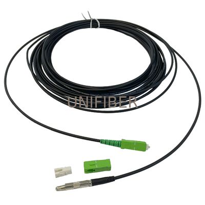 FTTH MTC/SC-SC/APC Pre-connectorized Push and Pull Drop Rush Cable Through Wall/conduit